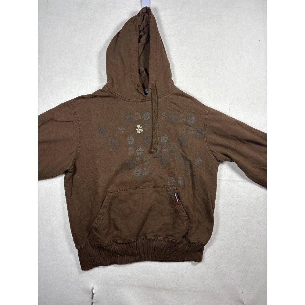 Tony Hawk Brown Hoodie With Skull Print L